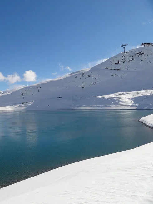 Speichersee Lej Alv unter Vollstau
